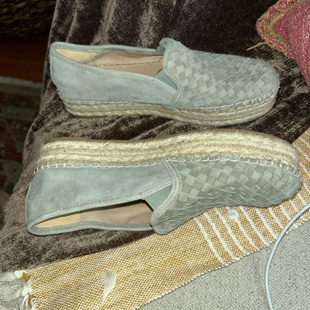 Sam Edelman Gray Woven Espadrille Slip-Ons